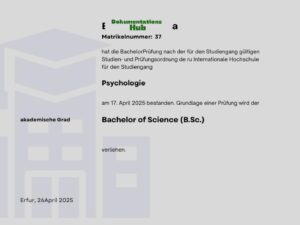 Anerkannten bachelor kaufen