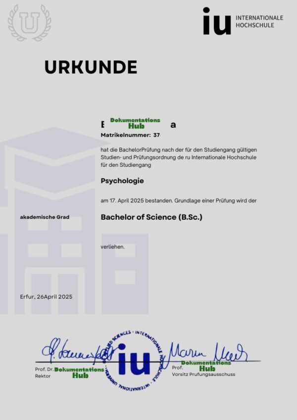 Anerkannten bachelor kaufen