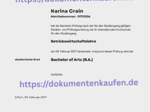 iu internationale hochschule urkunde