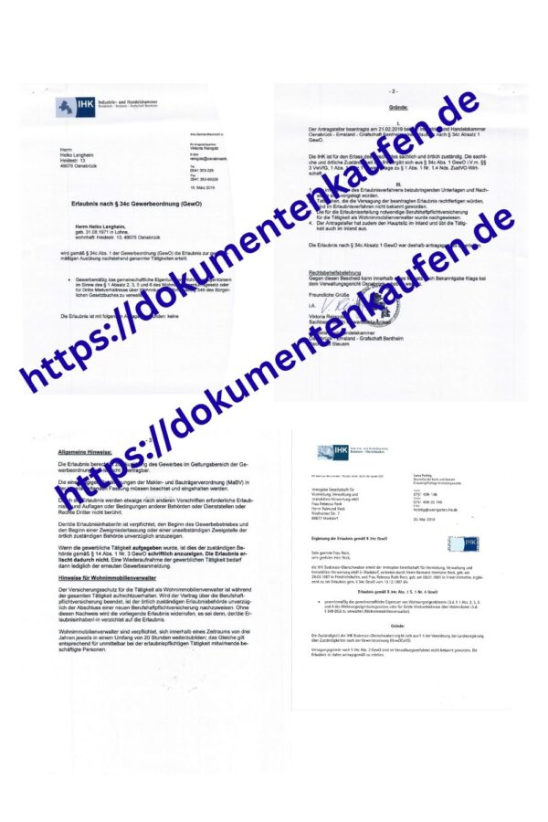 Erlaubnis nach § 34c Gewerbeordnung (GewO)