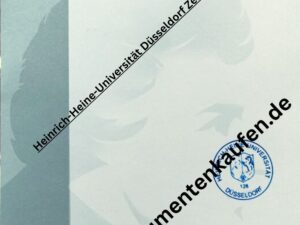 Heinrich-Heine-Universität Düsseldorf Zertifikat, Diplom